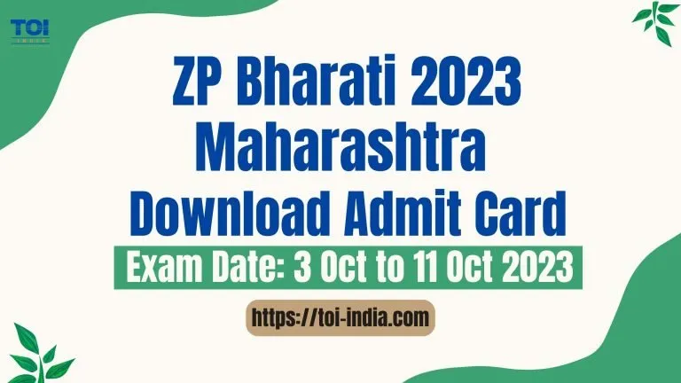 Maharashtra Zilla Parishad Bharati 2023